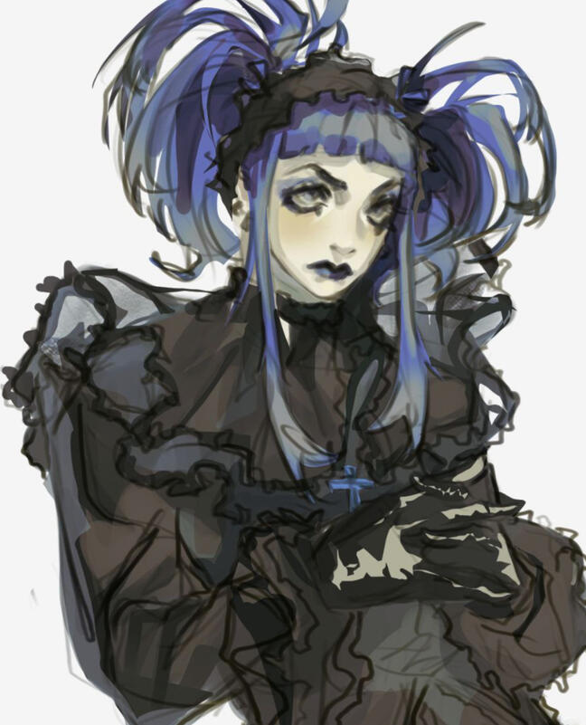 sketch | half body | base color